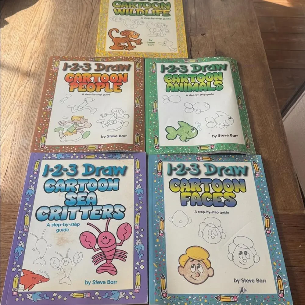1-2-3 Draw Books set of 5 books